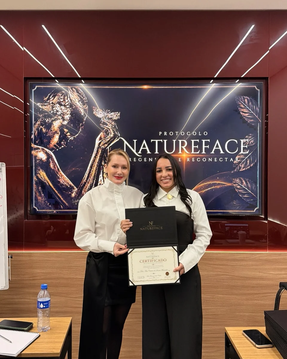 Cristina Santos em curso de aperfeiçoamento do Protocolo Natureface
